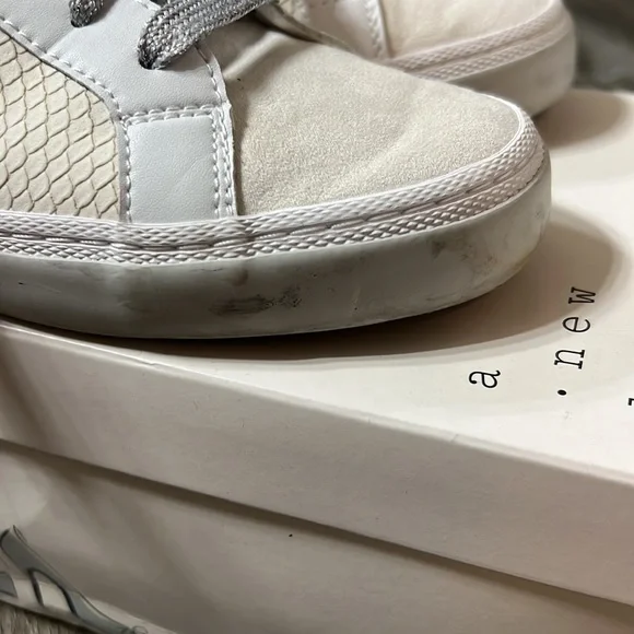 a new day Maddison Mixed Fabric Lace Up Sneakers Size 8.5 - Picture 8 of 13